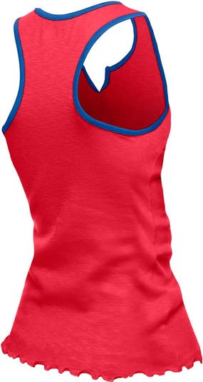 売れ筋商品|||ニューエラ カットソー トップス レディース Women's Red Buffalo Bills Lettuce Hem Notch Neck Tri-Blend Tank Top Red New Era Women's New Era Red Buffalo Bills Lettuce Hem Notch