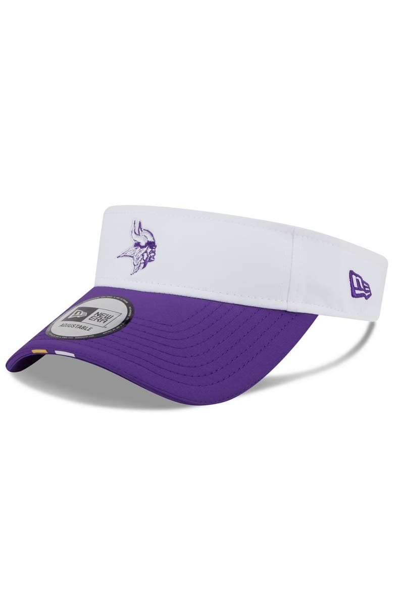 Men's New Era  White/Purple Minnesota Vikings 2025 NFL Training Camp Adjustable Visor, Main, color, White