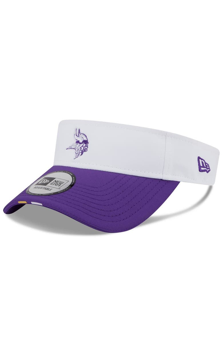 New Era Men's New Era White/Purple Minnesota Vikings 2025 NFL Training Camp Adjustable Visor, Main, color, White