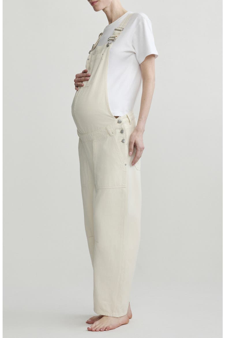 Maternity Bilie Wide Leg Overalls, Alternate, color, FLAX AURA