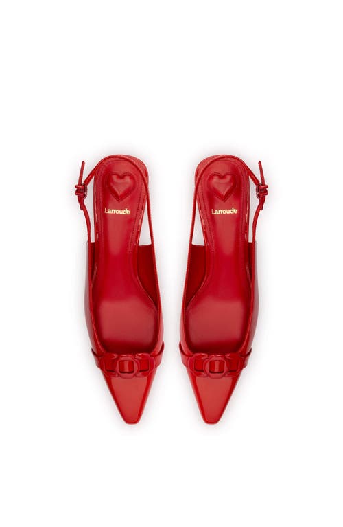 Larroude Larroudé Franca Pump In Scarlet