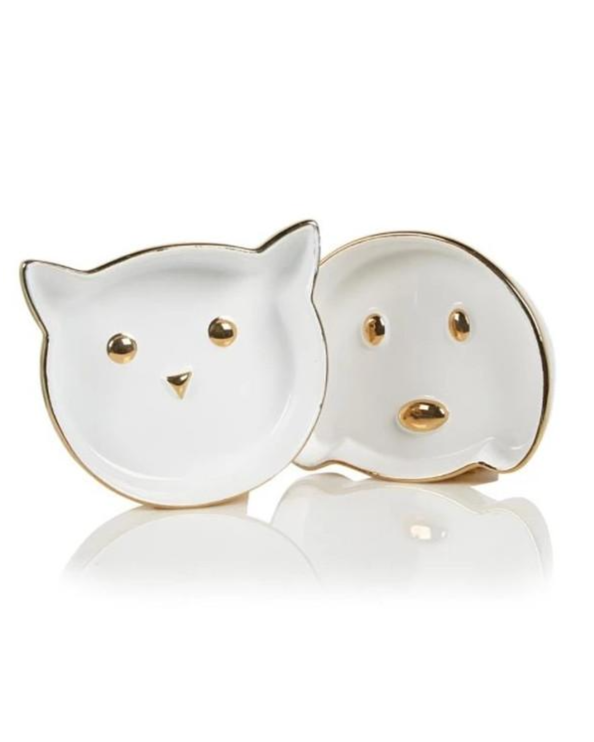 Moshiqa Mosh Mosh Bowl Cat and Dog in White at Nordstrom