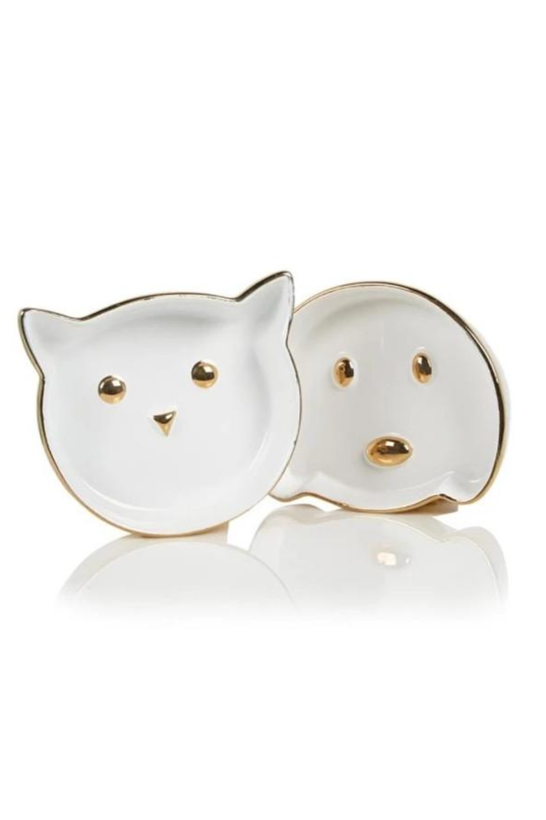 Mosh Mosh Bowl Cat and Dog, Main, color, White