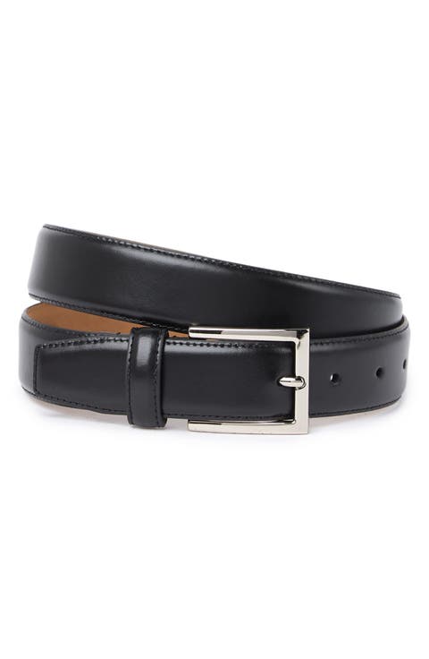 Feather Edge Leather Strap Belt