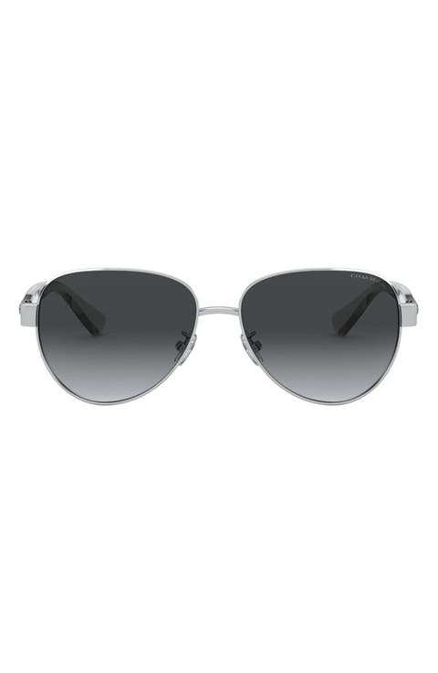 57mm Gradient Aviator Sunglasses