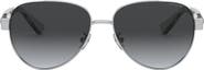 COACH 57mm Gradient Aviator Sunglasses