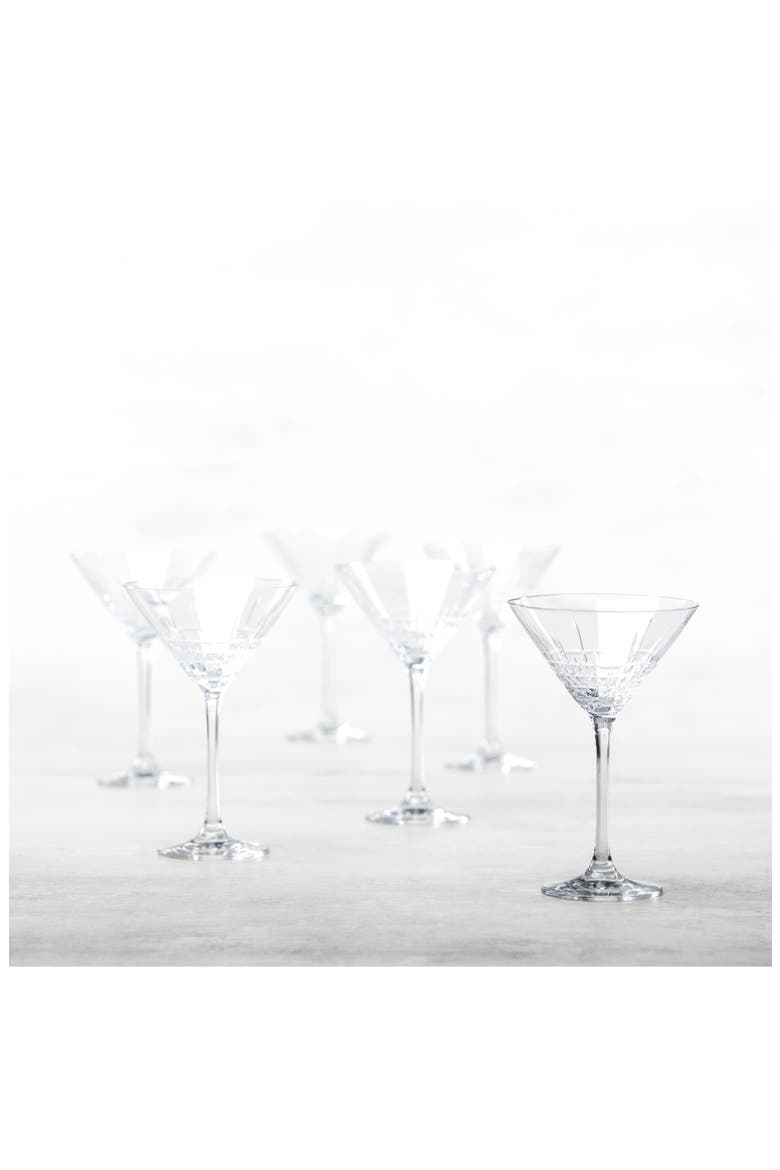 Aberdeen Set of 6 Martini Glasses, Alternate, color, CLEAR
