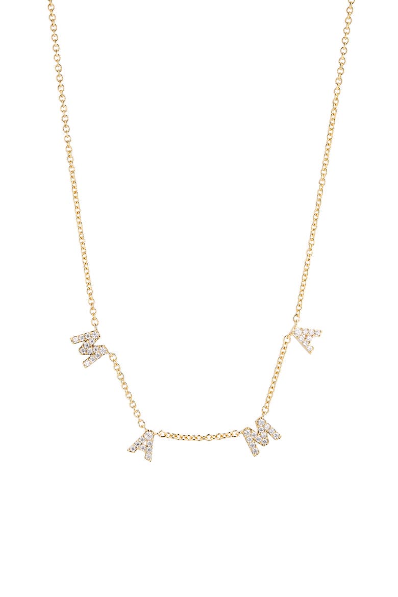 Mama Pavé Shaky Pendant Necklace, Main, color, GOLD