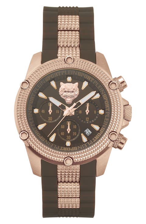 Hurricane Silicone Strap Watch, 44mm