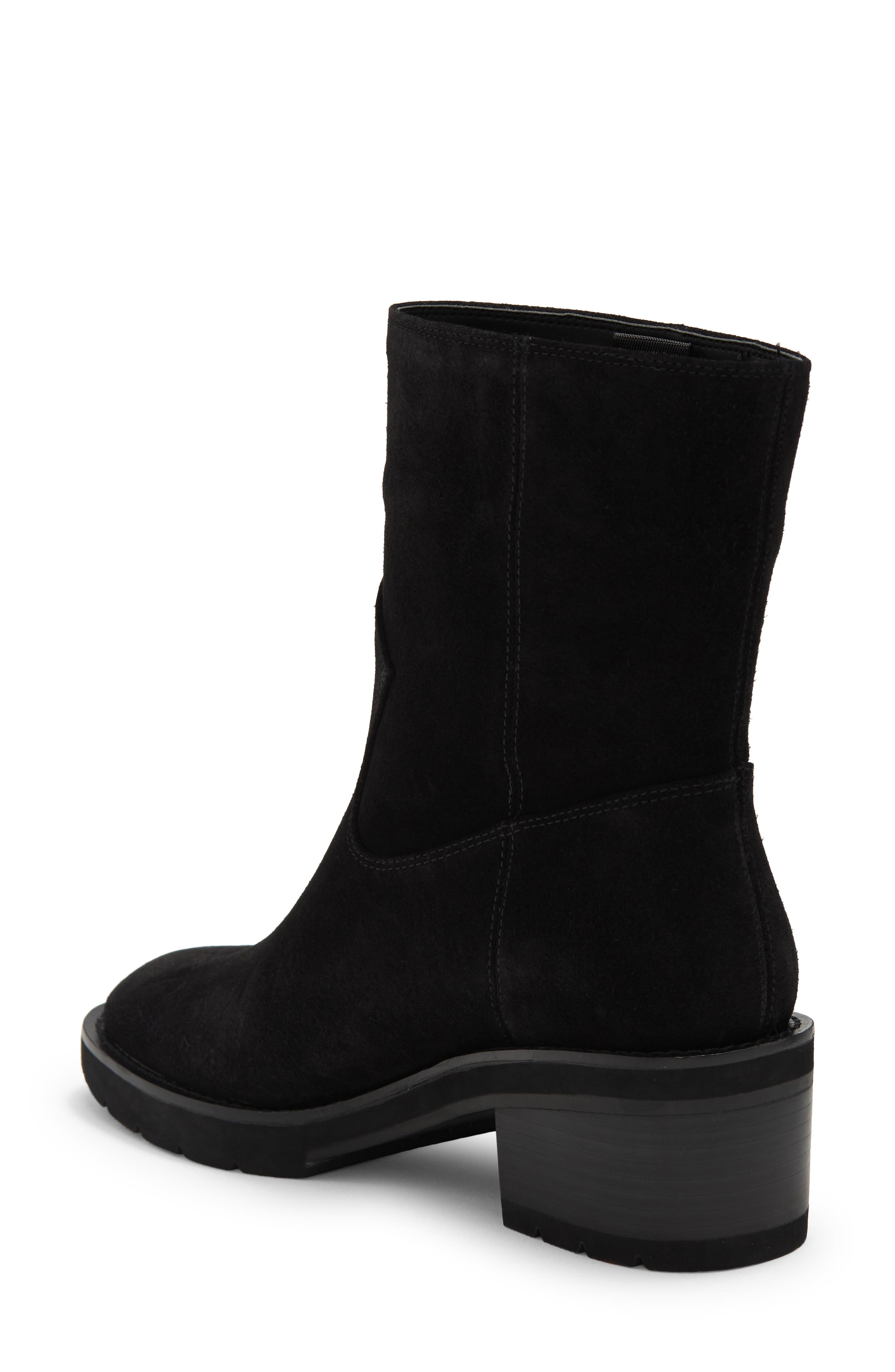 Stuart Weitzman Boulevard Moto Bootie, Alternate, color, Black