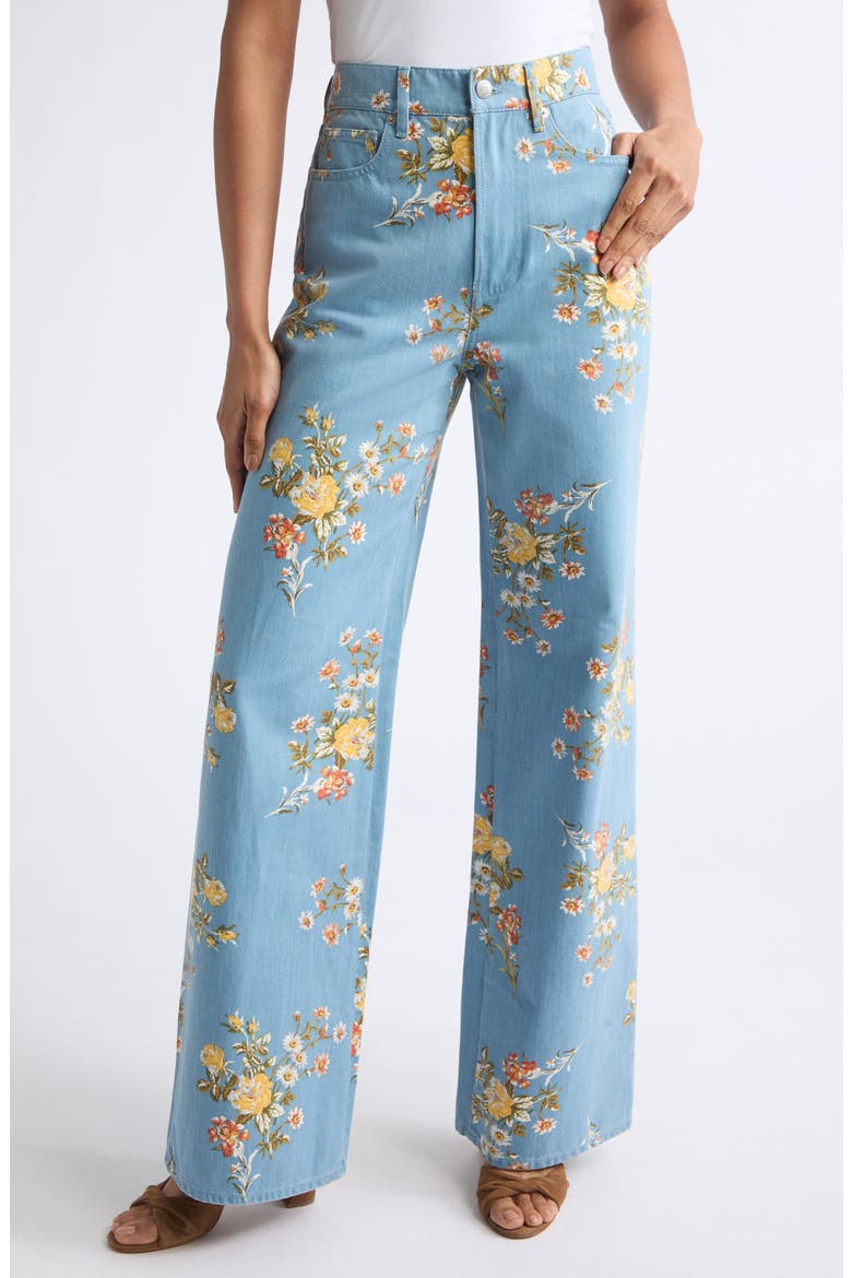 Taylor High Waist Wide Leg Jeans, Main, color, GARDEN BOUQUET
