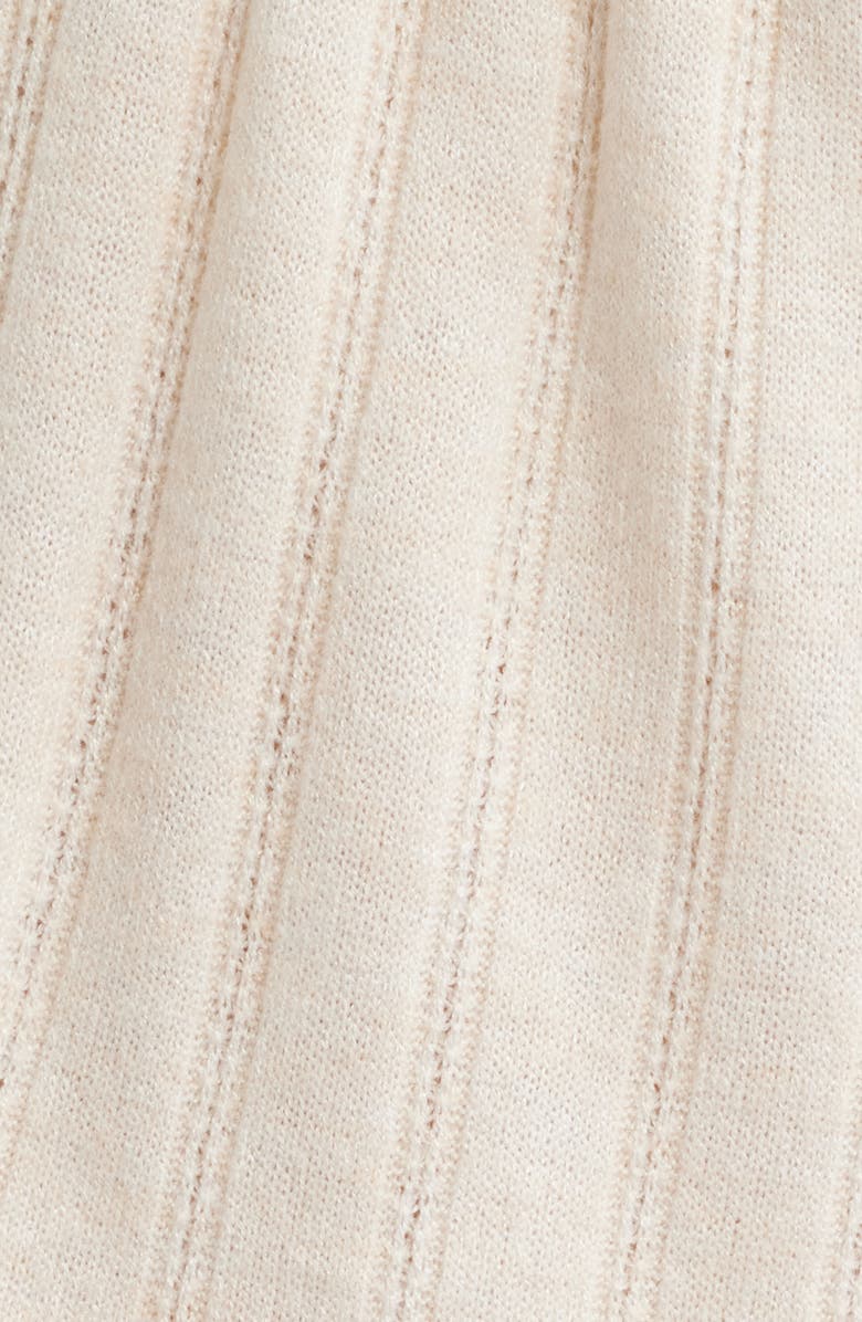 Bella Venice The Luna Low Rise Rib Cashmere Blend Shorts, Alternate, color, Tan Ivory