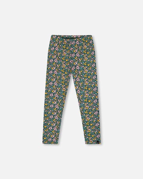 Deux Par Deux Top & Leggings Set - tan flower