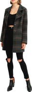 Belle & Bloom Ex-Boyfriend Plaid Wool Blend Coat