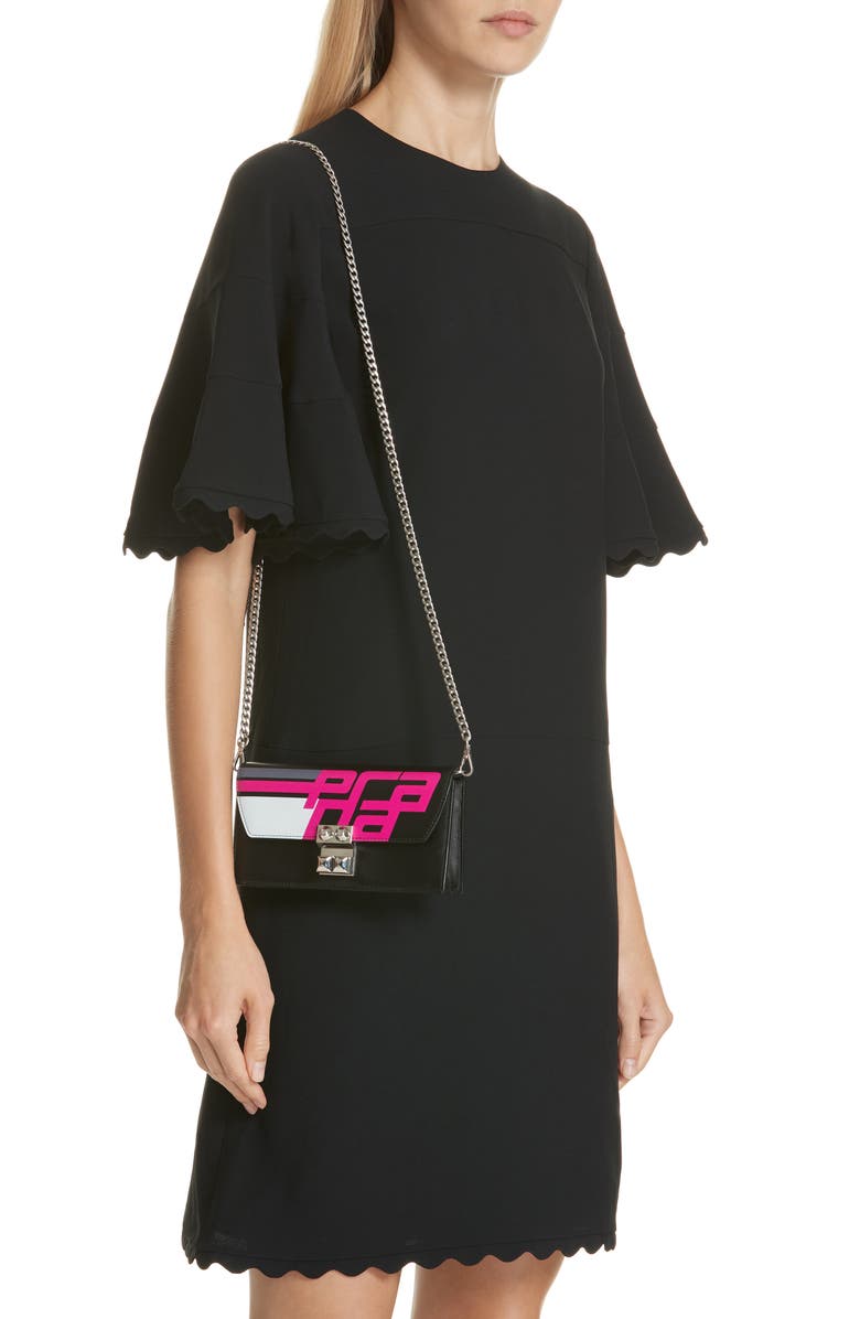 Prada City Leather Wallet on a Chain, Alternate, color, 