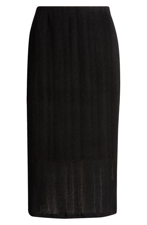Vince Camuto Slit Maxi Sweater Skirt In Black