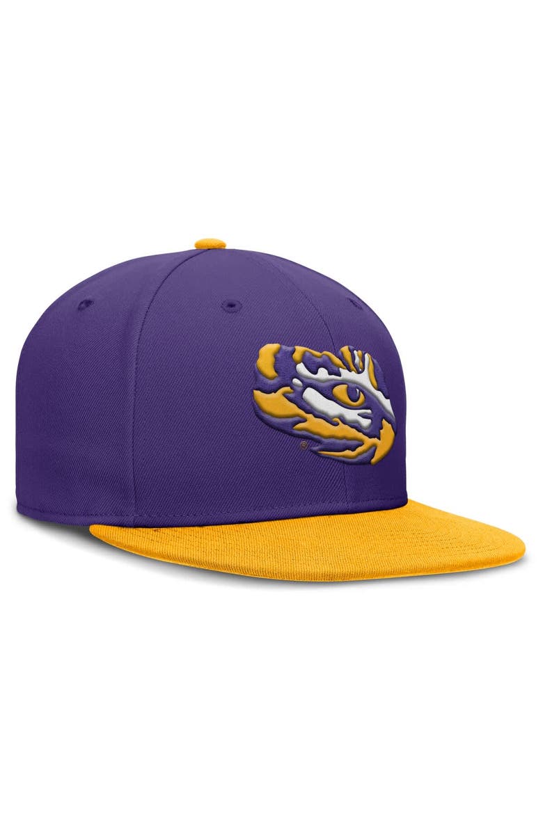 Nike Men's Nike Purple/Gold LSU Tigers Two-Tone Primetime Performance Fitted Hat, Alternate, color, Purple