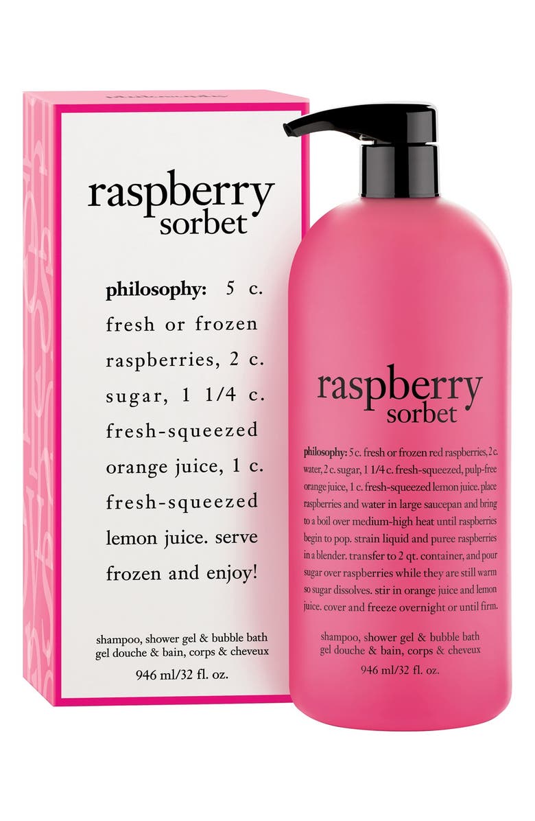 philosophy 'raspberry sorbet' shampoo, shower gel & bubble bath, Alternate, color, 