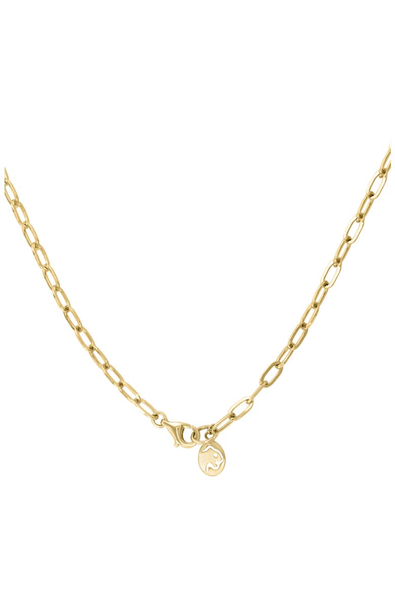 14K Gold Plated Sterling Silver Semiprecious Stone Charm Necklace, Alternate, color, GOLD MULTI