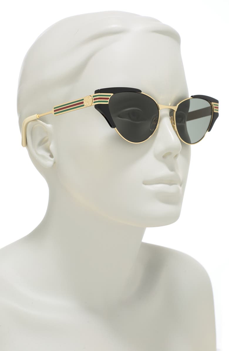 Gucci 55mm Cat Eye Sunglasses, Alternate, color,