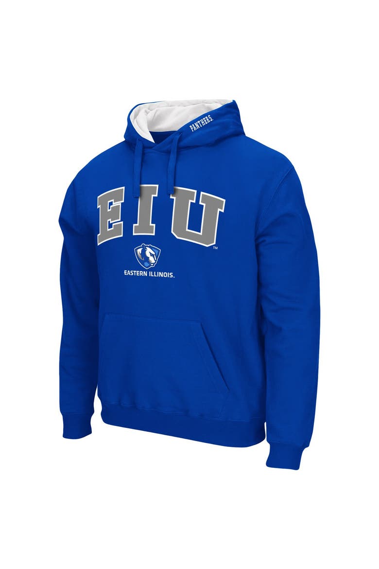 Men's Colosseum Blue Eastern Illinois Panthers Arch and Logo Pullover Hoodie, Alternate, color, Blue