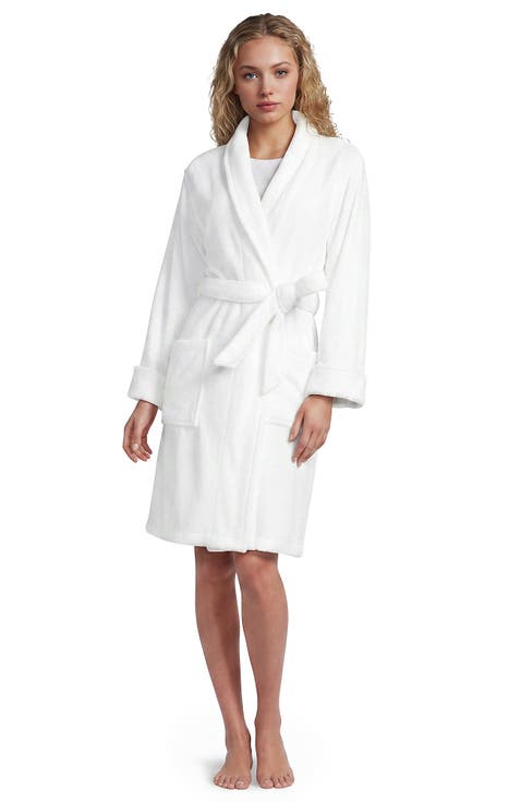 Soft Terry Long Sleeve Knee Length Robe