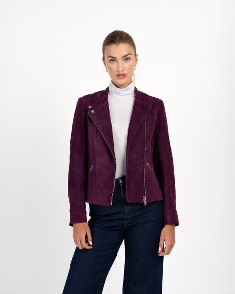 Hudson Suede Biker Jacket