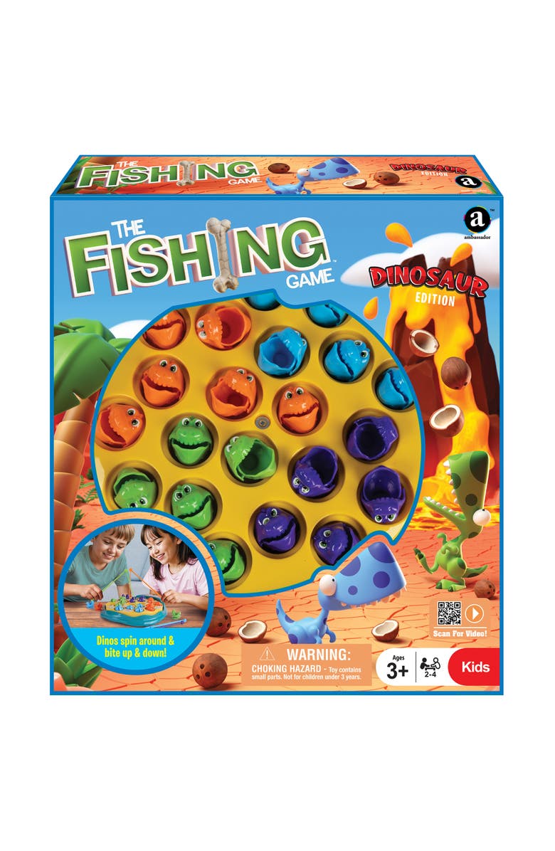Ambassador Games The Fishing Game Dinosaur Edition, Animated Catching Game, Main, color, 