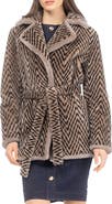 GORSKI Chevron Grooved Genuine Shearling Jacket
