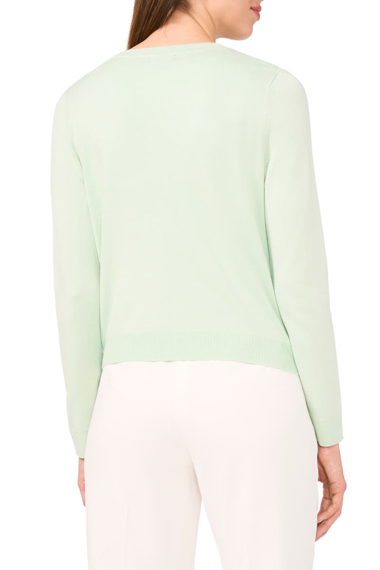 V-Neck Cardigan, Alternate, color, MINT CREME