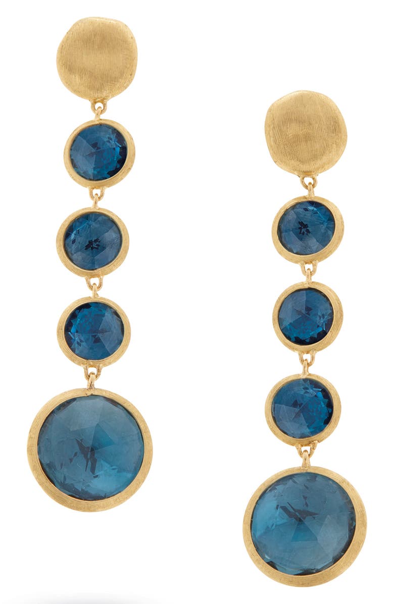 Marco Bicego 'Jaipur' Semiprecious Stone Linear Earrings, Main, color, 
