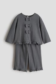 H&M 2-piece knit bow-detail set