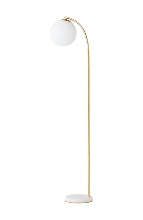 Luna Drop 75" Modern LED Floor Lamp with Frosted Glass Globe Shade
