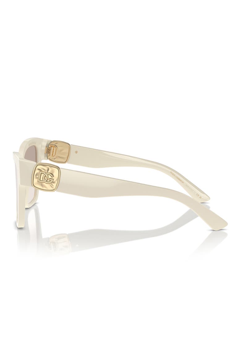 54mm Gradient Square Sunglasses, Alternate, color, CREAM