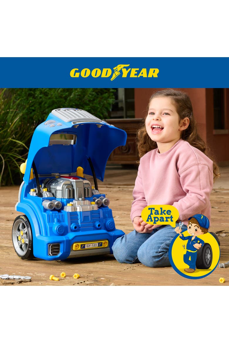 Pretend Play Take Apart Toy Engine Set for Kids - 48 Pcs Mechanic Toys Car Truck Fun Engine Toy for Children, Alternate, color, Navy