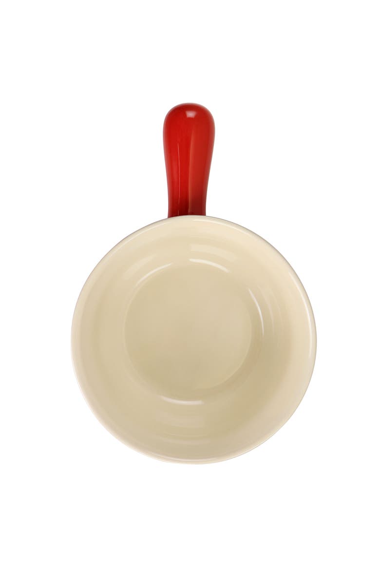 2 Piece Stoneware 22oz Soup Bowl Set with Long Handle, Alternate, color, Red