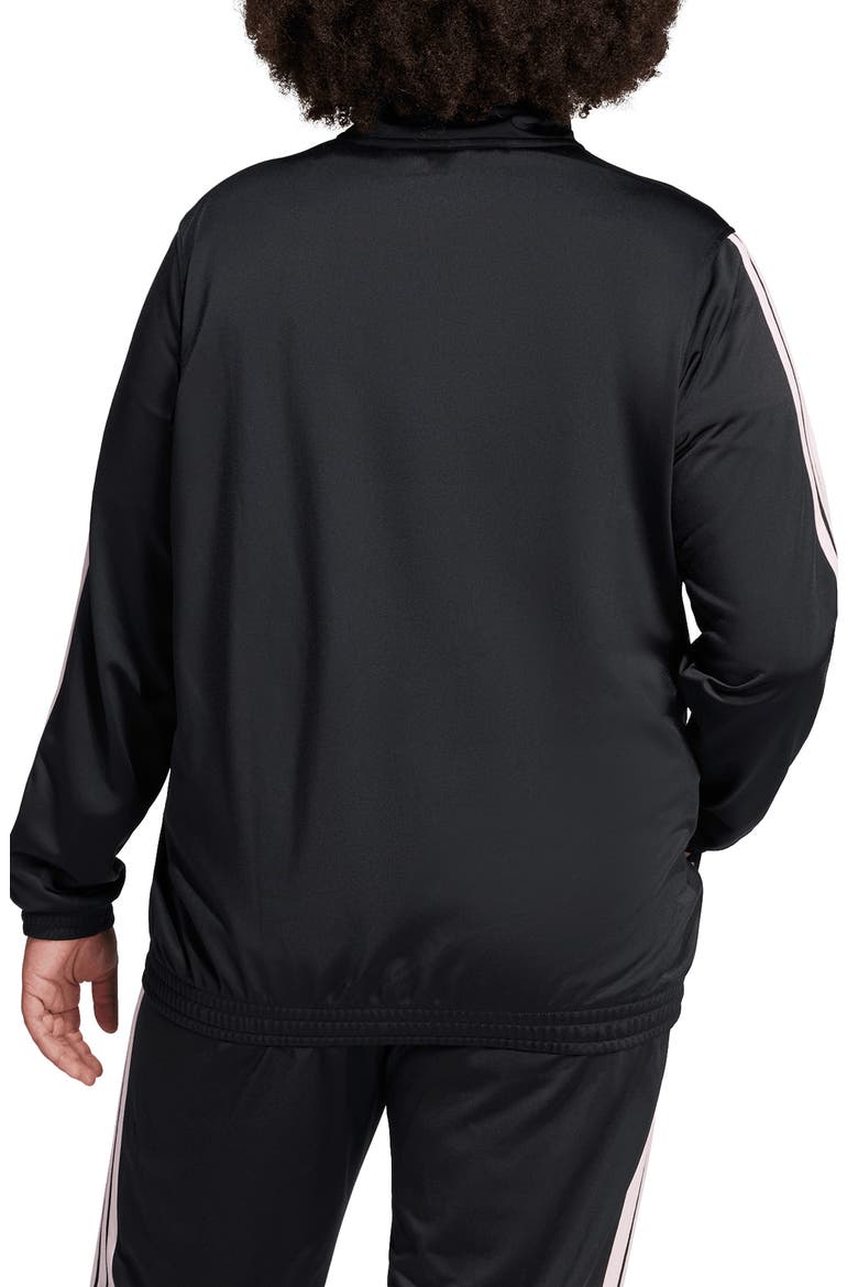 Essentials 3-Stripes Track Jacket, Alternate, color, BLACK/ CLEAR PINK