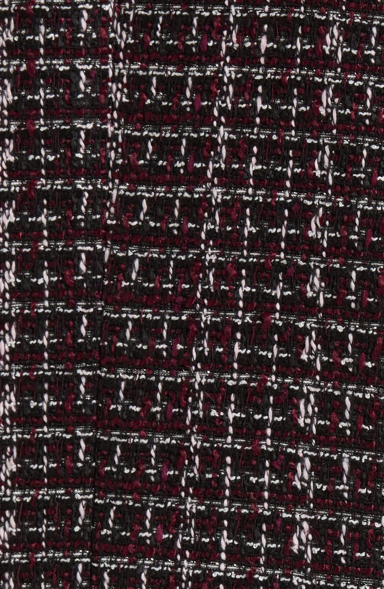 KASPER Collarless Tweed Jacket, Alternate, color, Shiraz Multi