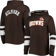 Tommy Hilfiger Men's Tommy Hilfiger Brown/White Cleveland Browns Alex Long Sleeve Hoodie T-Shirt