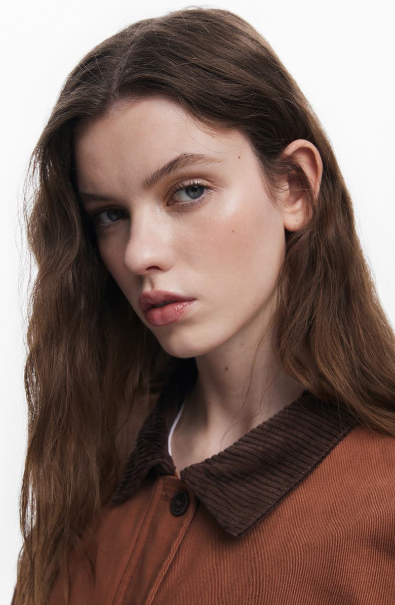 Desigual x Collina Strada Floral Print Trucker Jacket, Alternate, color, Khaki