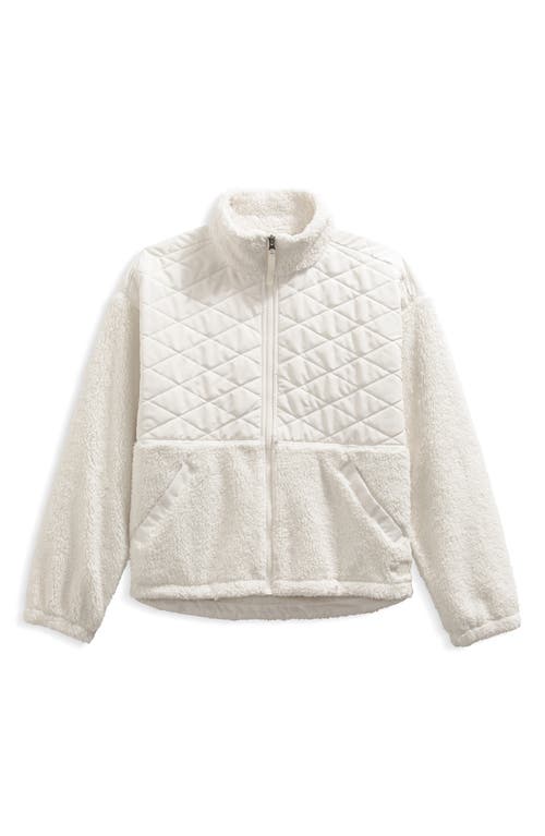 The North Face Cabin Fleece Full Zip Jacket In White