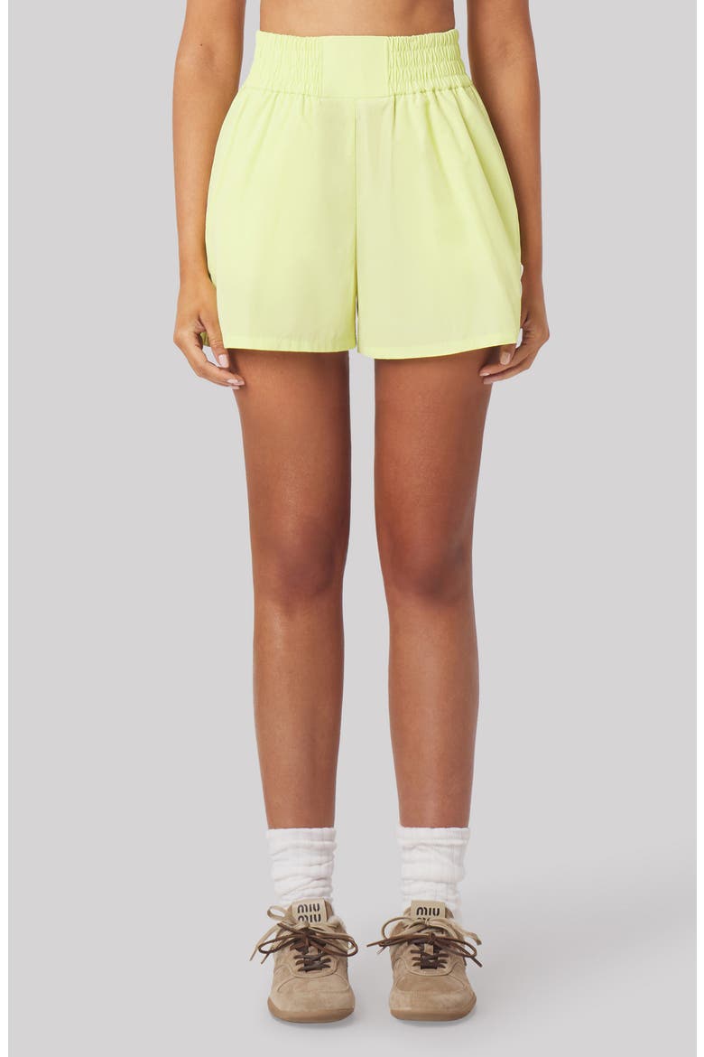 Casey Woven Shorts, Main, color, SUNNY LIME GREEN