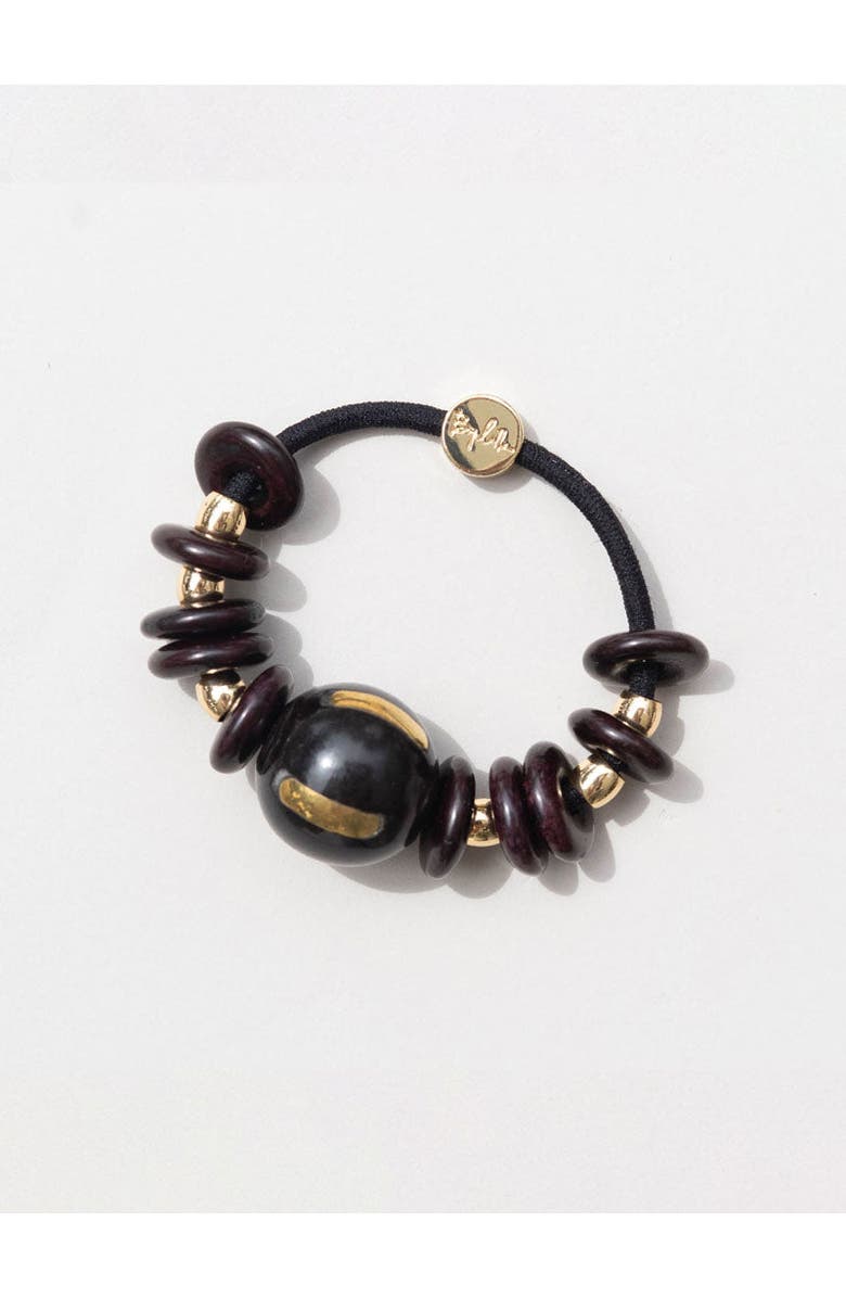 By Lilla Limo Capsule Bracelet Hairtie, Main, color, Black And Gold