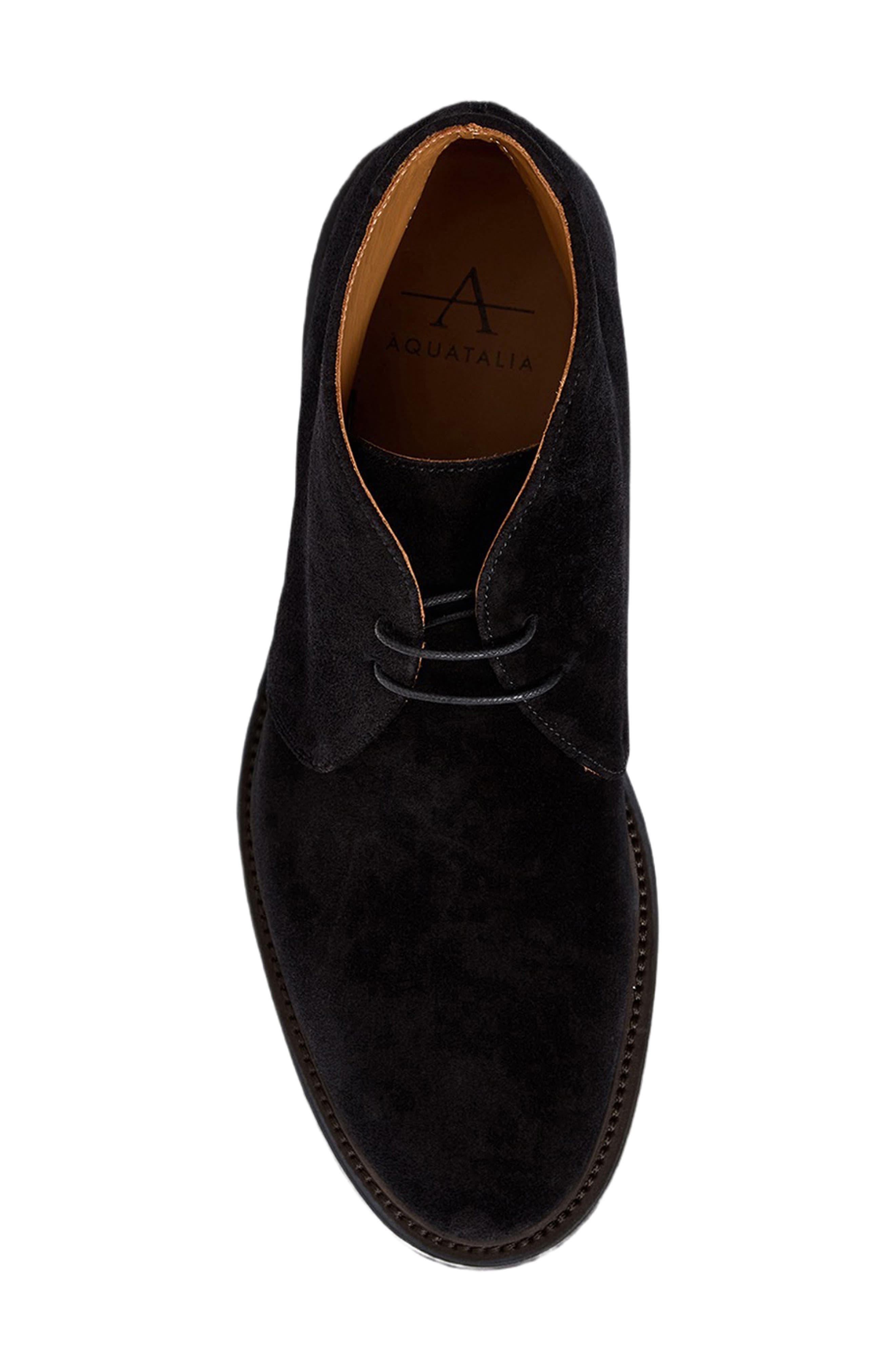 Aquatalia Golliard Water Resistant Chukka Boot, Alternate, color, Black Suede