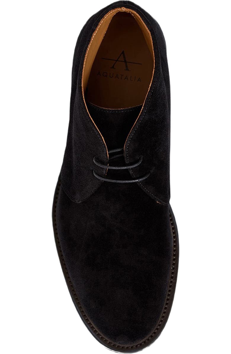 Aquatalia Golliard Water Resistant Chukka Boot, Alternate, color, Black Suede