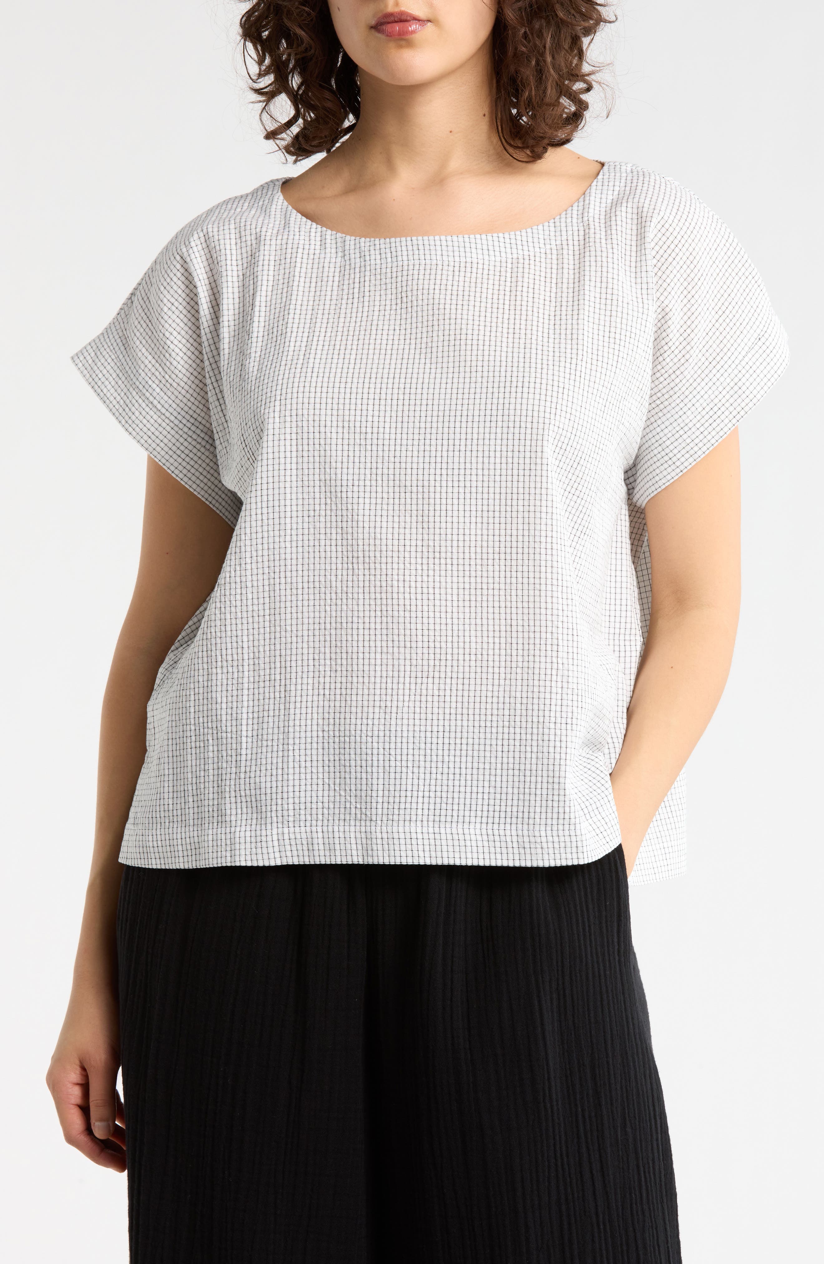 Eileen Fisher Ballet Neck Boxy Top