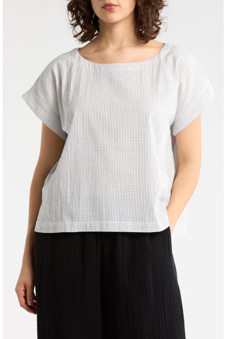 Ballet Neck Boxy Top, Main, color, WHITE