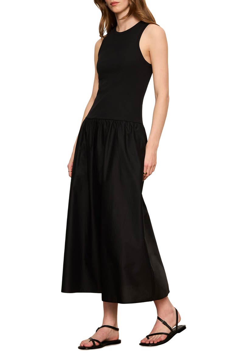 Take Me Away Sleeveless Tank Maxi Dress, Alternate, color, BLACK