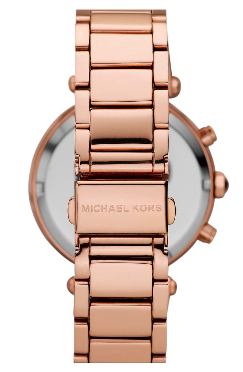Michael Kors 'Parker' Chronograph Bracelet Watch, 39mm, Alternate, color, Rose Gold