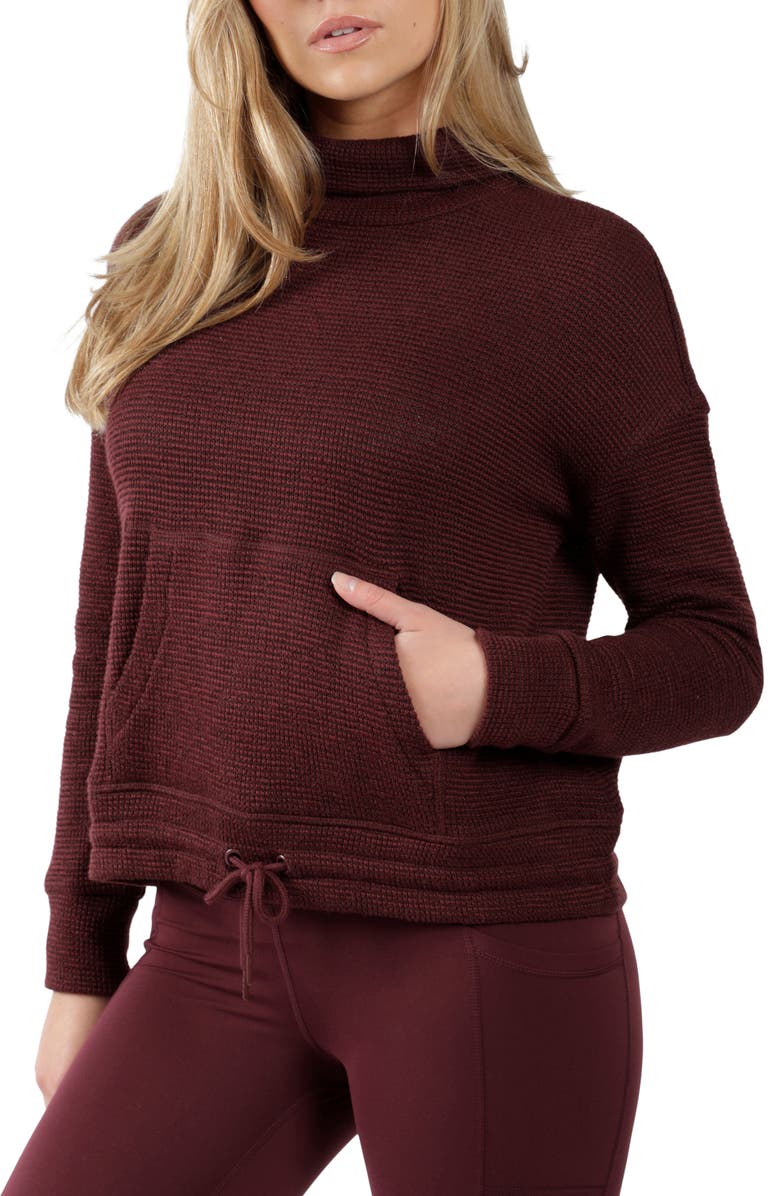 90 DEGREE BY REFLEX Boucle Pullover Hoodie, Alternate, color, 